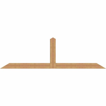 Ekena Millwork Portland Timber Gable Bracket, Western Red Cedar, 108"W x 31 1/2"H x 5 1/2"D x 5 1/2"F, 7/12 Pitch GBW108X31X0606POR00SWR